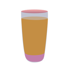 vector design juice glass .Illustration of fruit juice on transparent background.