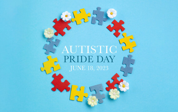 World Autism Awareness Day, ASD, Caring, Speak out, Campaign, Togetherness Concept on Blue Background.
