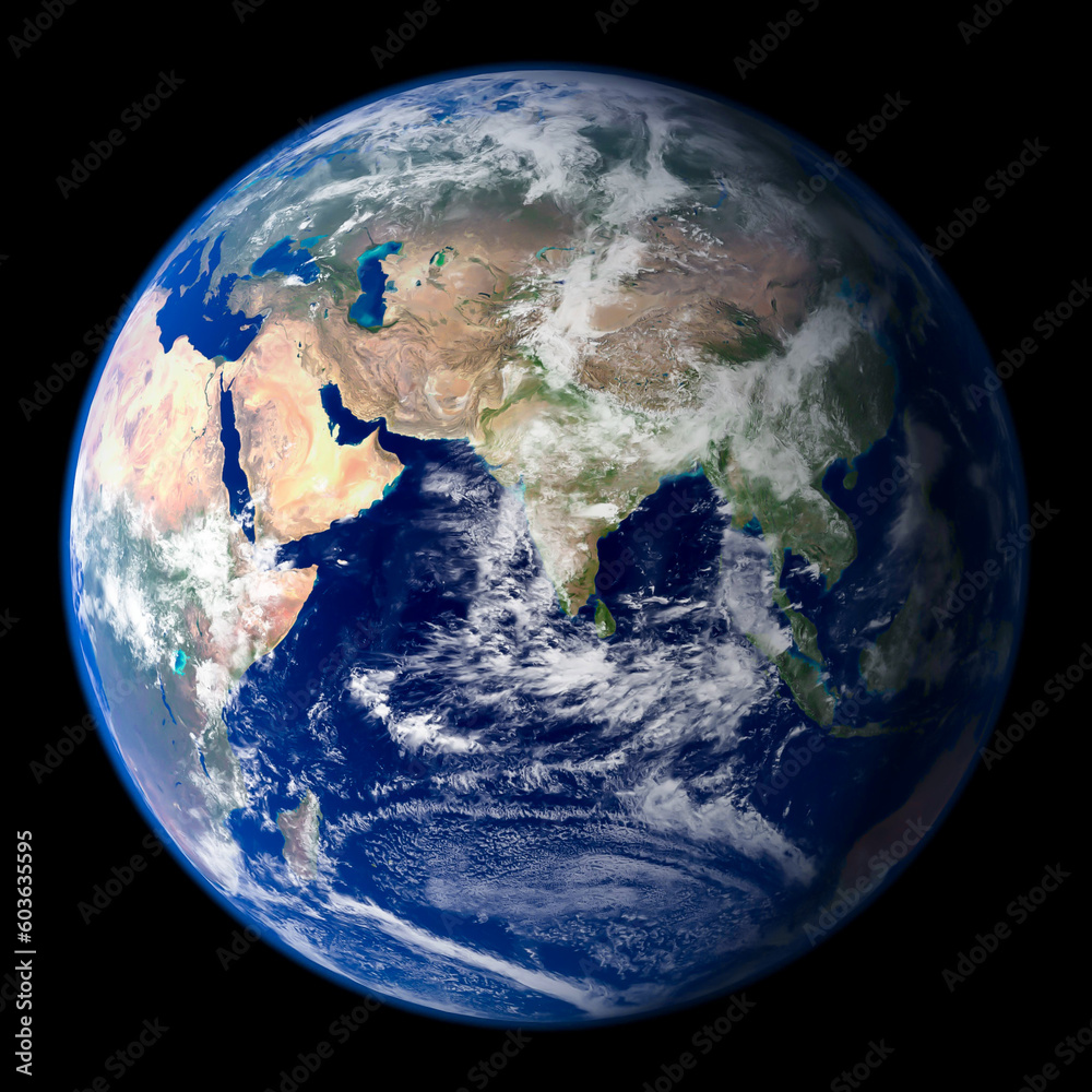 Canvas Prints planet earth globe from space on a black background. elements of this image furnished by nasa