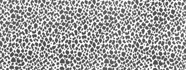 Leopard pattern. White and black. Animal print background for fabric, textile, design. Animal print. Vector background EPS 10