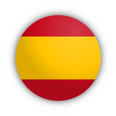 Flaga Hiszpanii Przycisk - obrazy, fototapety, plakaty