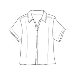 Shirt sketch illustration on white background