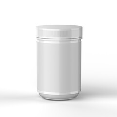 3D bottle Jar mockup for packaging on isolate white background