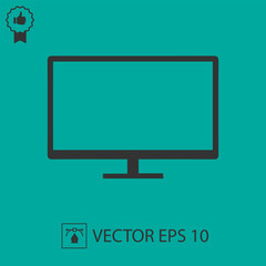 Monitor tv screen vector icon eps 10.