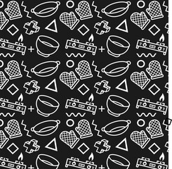 Kitchen Pattern, Kitchen pattern features a seamless design that captures the essence of a kitchen environment.