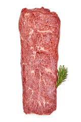Beef meat, isolated on white background.