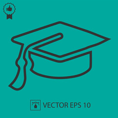 Graduation cap vector icon eps 10.