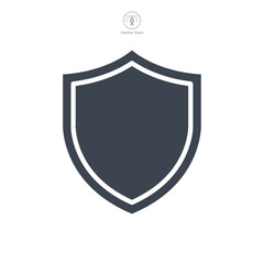 shield icon symbol template for graphic and web design collection logo vector illustration