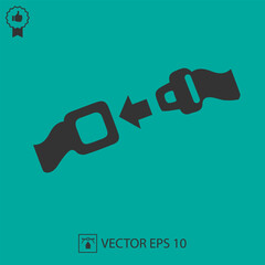 Seat belt vector icon eps 10.