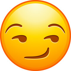 Top quality emoticon. Single emoji icon. Fun icon. Enigmatic smile emoji icon. Emoticon. Detailed emoji icon from the Telegram app.