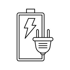 Obraz premium illustration of battery charging process, battery indicator icon vector
