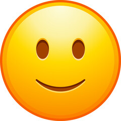 Top quality emoticon. Upside down emoji. Silly emoticon, inverted smiling Yellow face emoji. Element. Detailed emoji icon from the Telegram app.