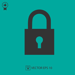 Lock vector icon eps 10.