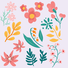 Floral Abstract Plants