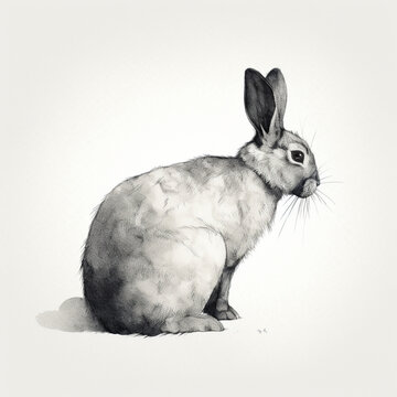Drawing of a rabbit, bunny
