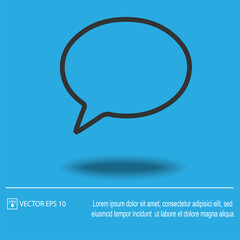 Naklejka premium Chat speech icon bubbles. Vector icon eps 10.