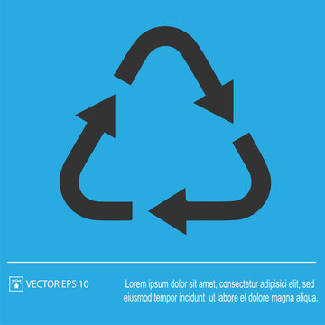 Recycle vector icon. Eco sign vector illustration eps 10.