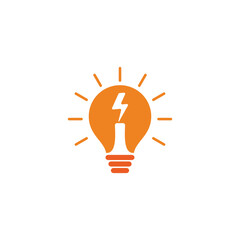 shine candle light bulb thunder bolt shape symbol vector