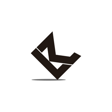letter mr abstract geometric simple logo vector