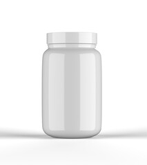 3D bottle Jar mockup for packaging on isolate white background