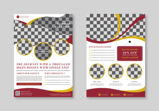 Vertical Travel Tour Agency Flyer Poster Concept Template