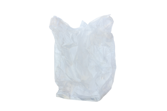 White transparent plastic bag