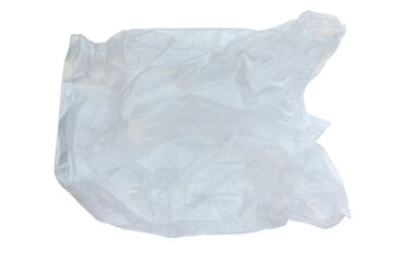 Clear plastic bag on an isolated background