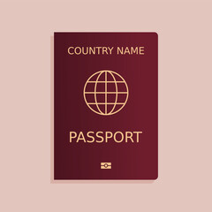 Red passport cover