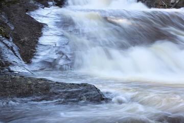 water flowing over rocks - Solbergfossen