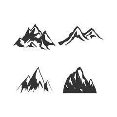 set of mountain icons