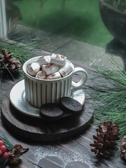 chocolate with marshmallows