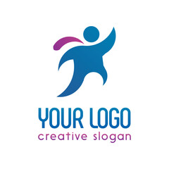 find job logo design. creative search work symbol icon vector.