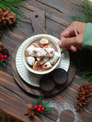 chocolate with marshmallows