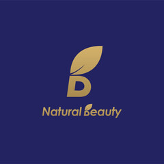 Fototapeta premium Natural beauty logo for cosmetic shop