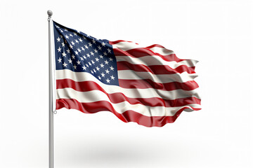 Obraz premium Free photo usa america national flag isolated 3d white background made with Generative AI