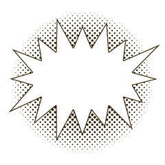 Comics cartoon speech bubble. Pop Art vintage Illustration on transparent background