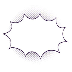 Comics cartoon speech bubble. Pop Art vintage Illustration on transparent background