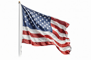 Obraz premium Free photo usa america national flag isolated 3d white background made with Generative AI
