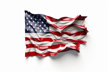 Obraz premium Free photo usa america national flag isolated 3d white background made with Generative AI