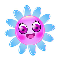 Cute cartoon sticker. PNG with transparent background