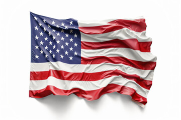 Obraz premium Free photo usa america national flag isolated 3d white background made with Generative AI
