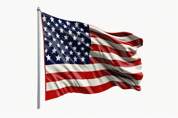 Obraz premium Free photo usa america national flag isolated 3d white background made with Generative AI