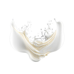 Fototapeta na wymiar Realistic milk cream splashes isolated on a white background. PNG transparent available. Generative AI.