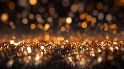 Vibrant Nebula: abstract lights. Abstract lights blur bokeh background. golden vivid background, generative AI