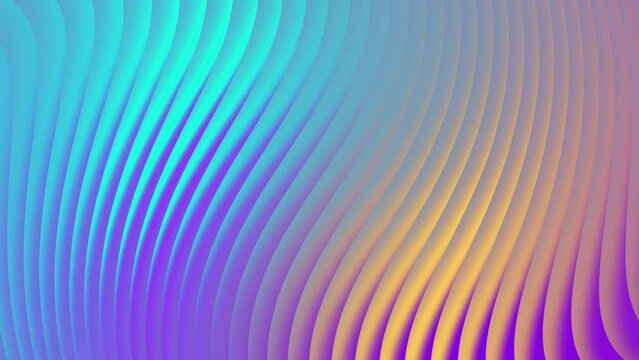 abstract colourful gradient curve waves motion background seamless looping animation