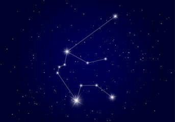 Aquarius constellation background 
