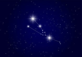 Taurus constellation background 