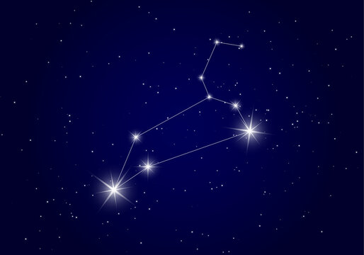 Leo constellation background 