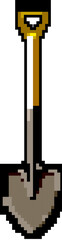 Obraz premium equipment shovel tool game pixel art retro vector. bit equipment shovel tool. old vintage illustration