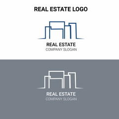 real estate logo gradient minimalist design
